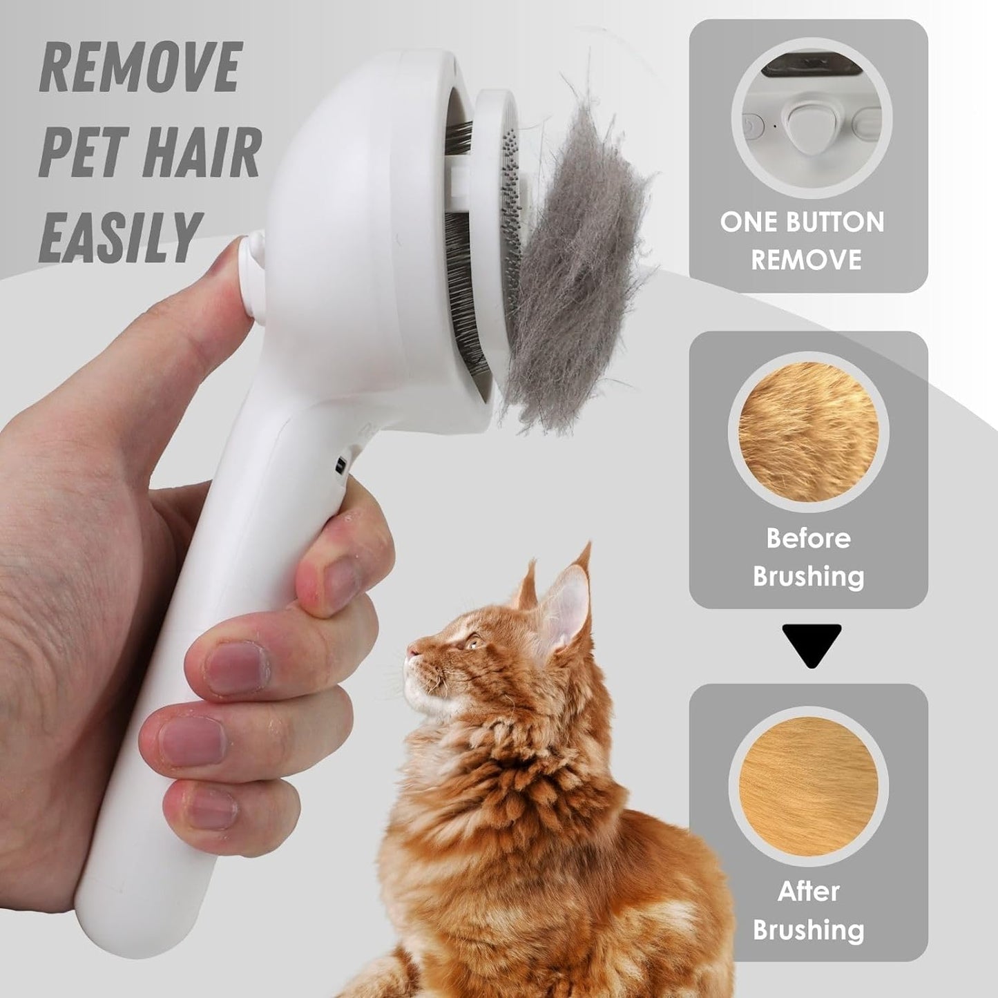 YoPoll Mist Massage Brush SheddyMist PuffGroom GroomFlow