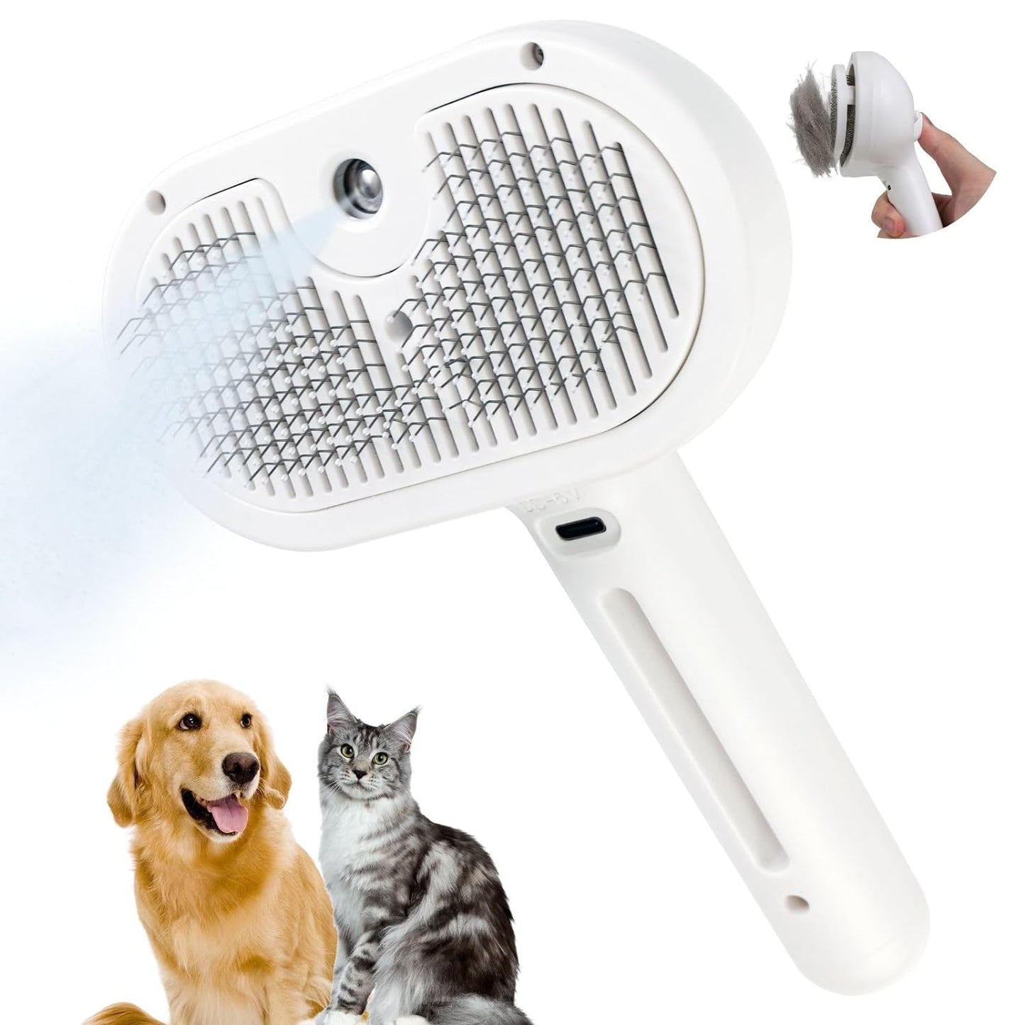 YoPoll Mist Massage Brush SheddyMist PuffGroom GroomFlow