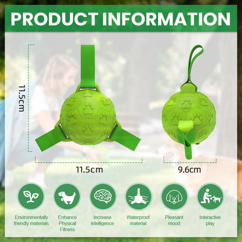 ๐พPet Rubber Webbing Toy Ball