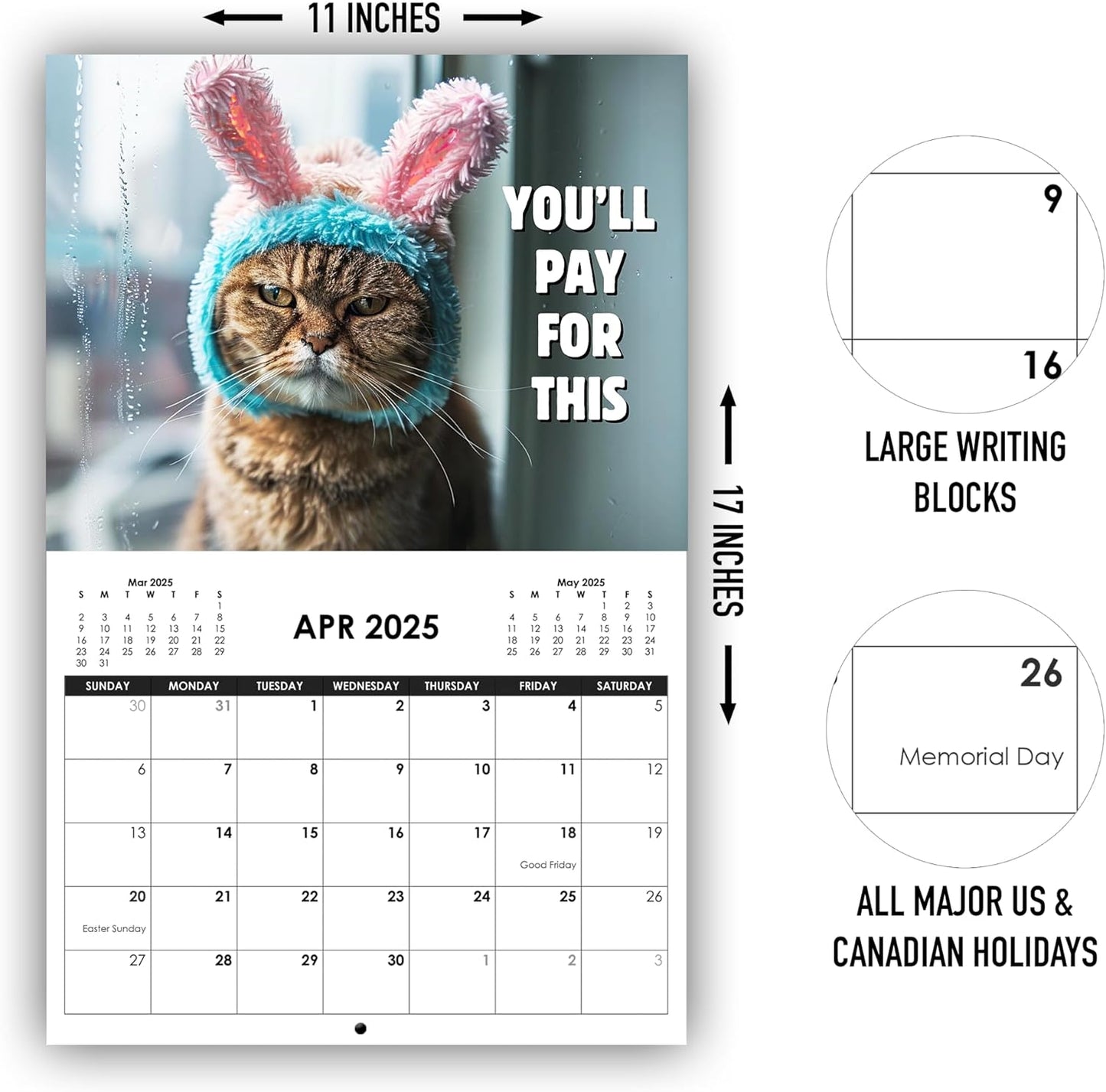 ๐พ2025 Peed-Off Cats Calendar - Funny Cat Themed Gifts For Cat Lovers