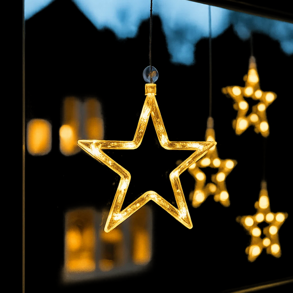 🎄 Christmas Flash Deal 🎁 49% OFF ✨ LED Suction Cup Christmas Lights — Cozy Holiday Home Décor!