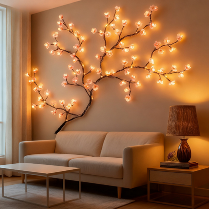🌸 Holiday Mega Sale 🎁 65% OFF ✨ Cherry LED Tree Branch Lights – Elegant Blossom Vine to Brighten Your Home This Christmas!