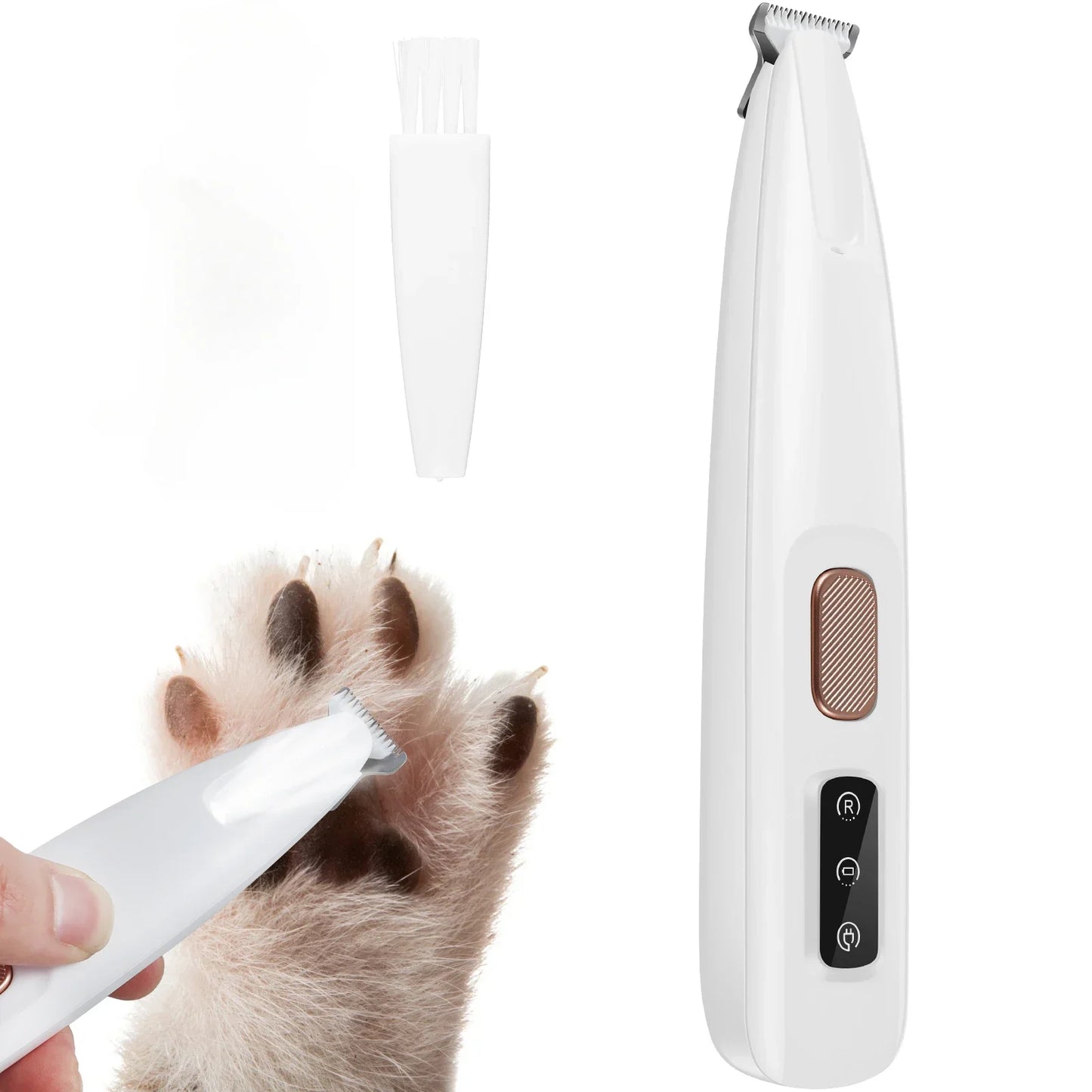 🔥2025 New Pet Paw Trimmer!The ceramic blade won't hurt them at all! -- Low Noise,Waterproof, Precision Grooming
