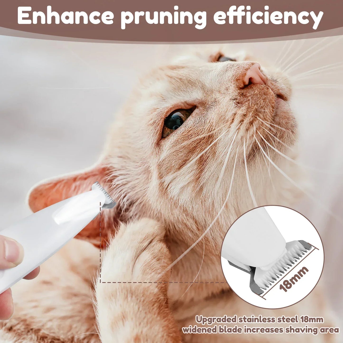 🔥2025 New Pet Paw Trimmer!The ceramic blade won't hurt them at all! -- Low Noise,Waterproof, Precision Grooming