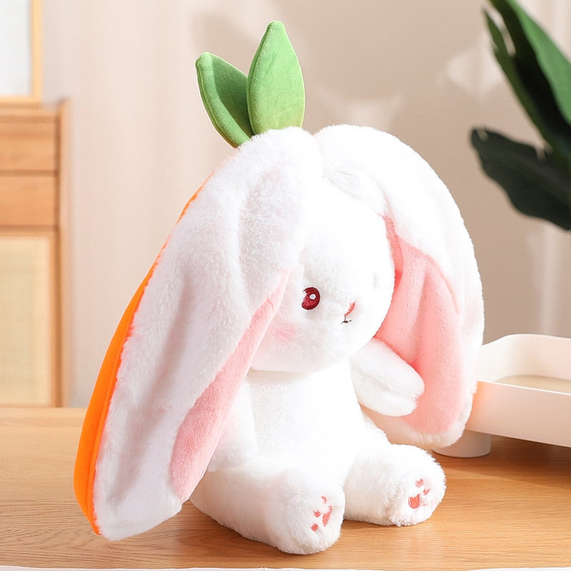 🥕Transforming Bunny – Strawberry & Carrot Dual-Form Plush Toy