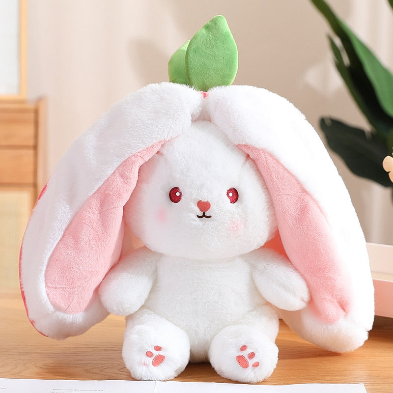 🥕Transforming Bunny – Strawberry & Carrot Dual-Form Plush Toy