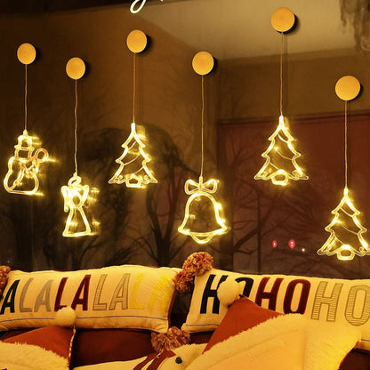🎄 Christmas Flash Deal 🎁 49% OFF ✨ LED Suction Cup Christmas Lights — Cozy Holiday Home Décor!